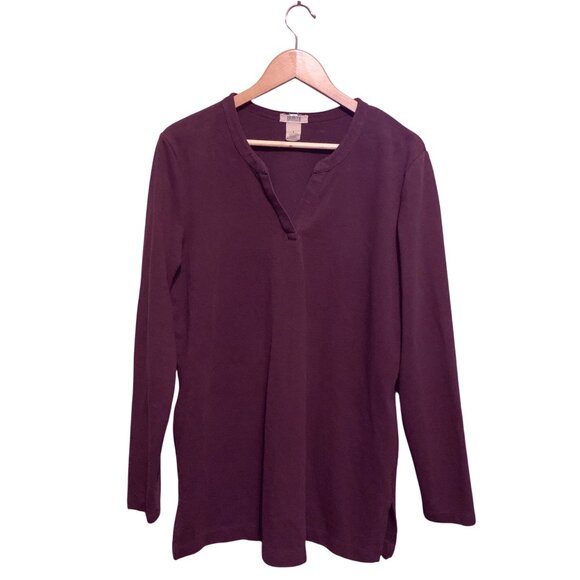 Duluth Trading Women's Ponte Pro Tunic Purple Top Size L Classic Capsule Fall - Picture 1 of 9